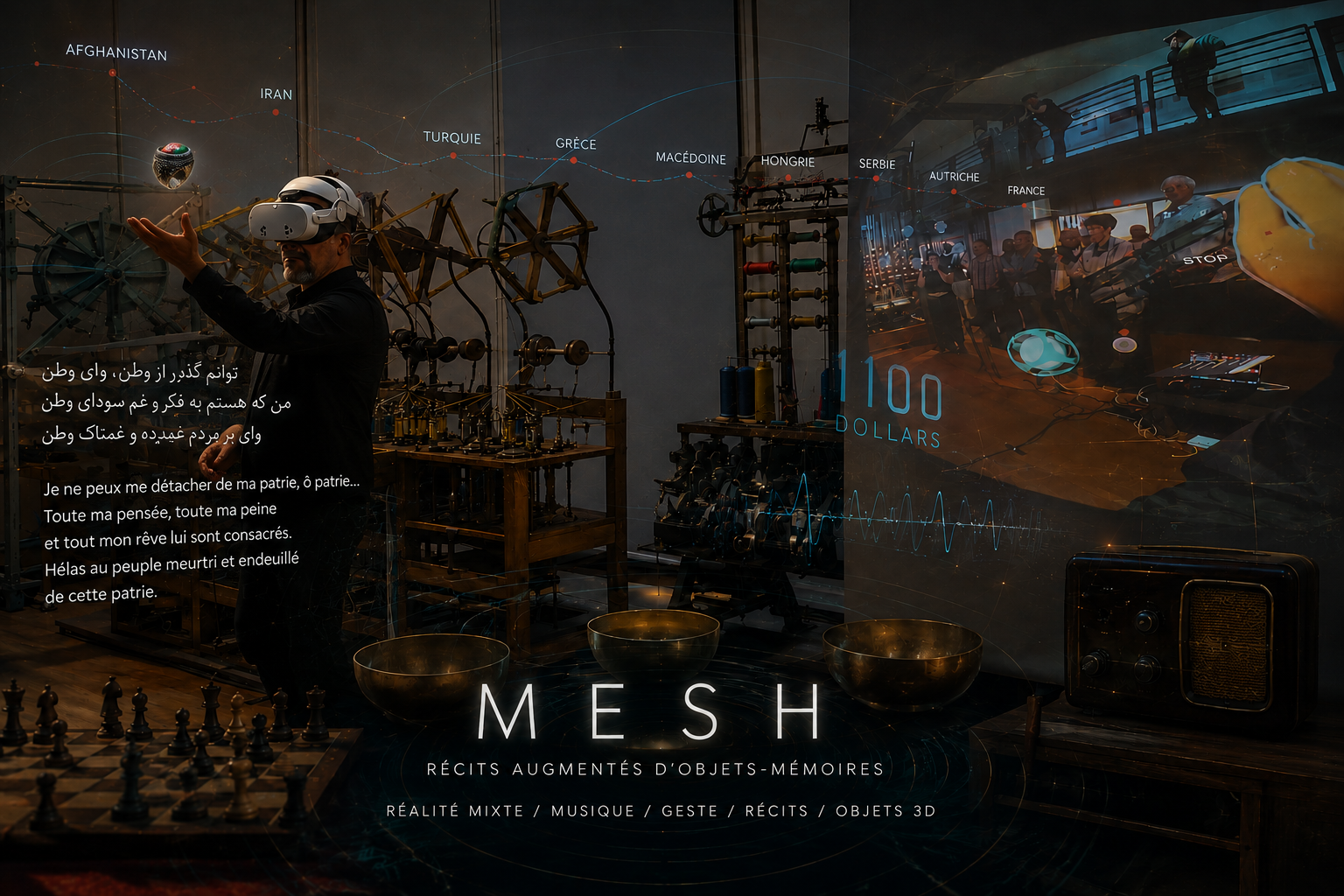 Performance en réalité mixte avec projection dans le projet MESH